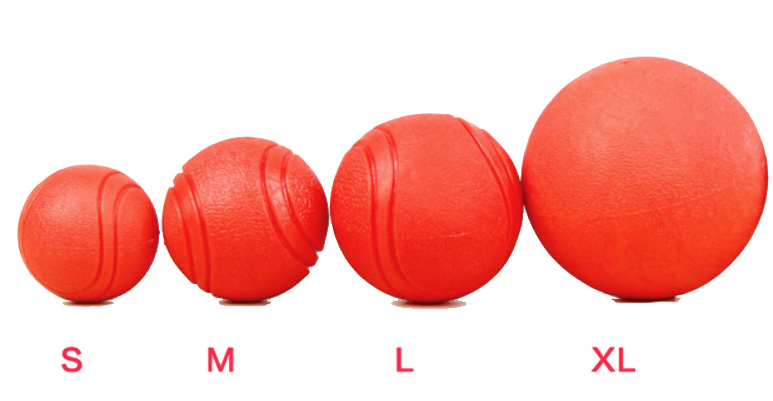 Red Solid Rubber Dog Ball