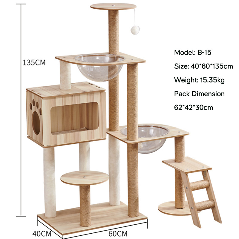 Luxury Wooden Cat Tower