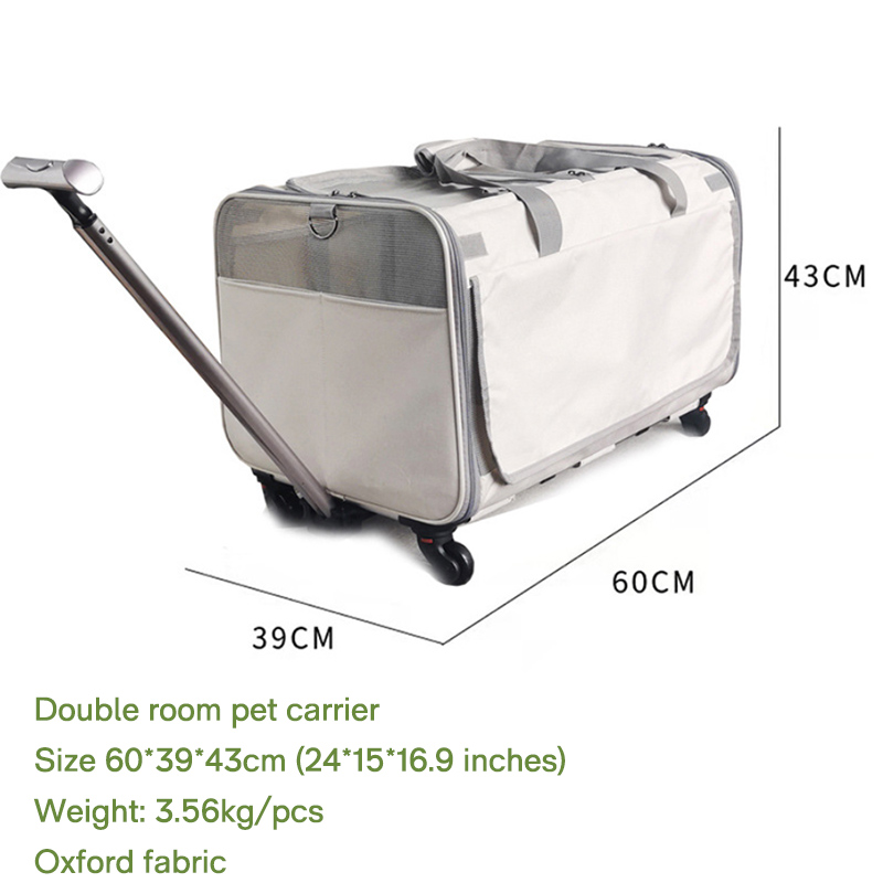 Double Room Trolley Carrier for Cats