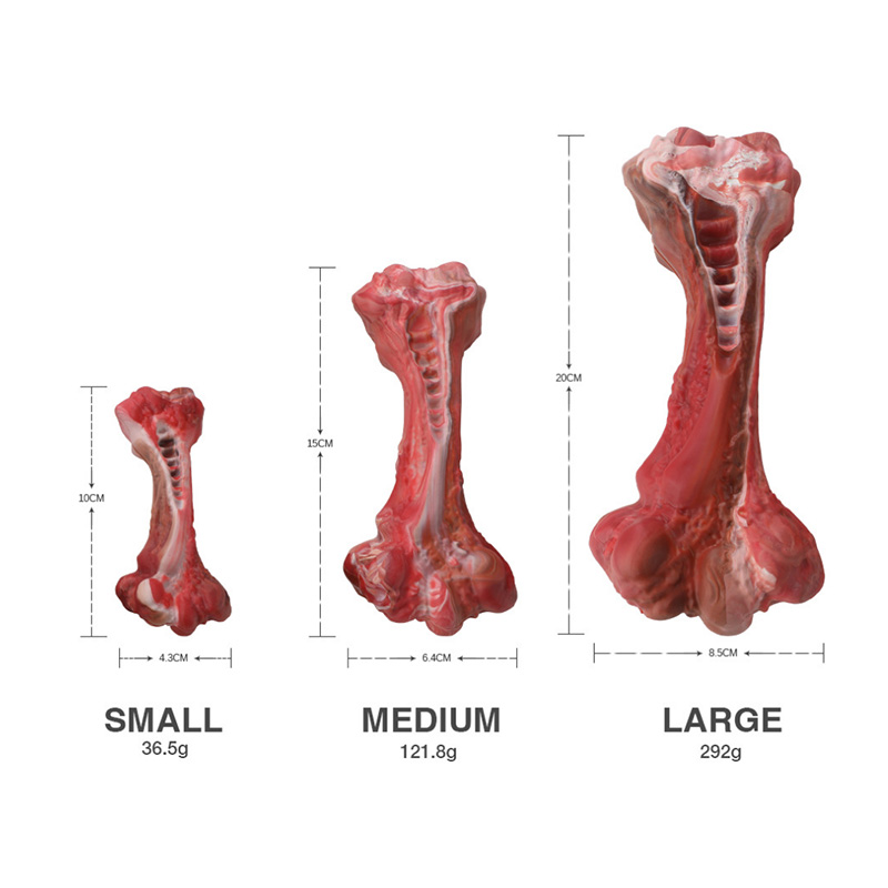 Beef Flavor Bone-Shaped Dog Chew Toy for Dental Health