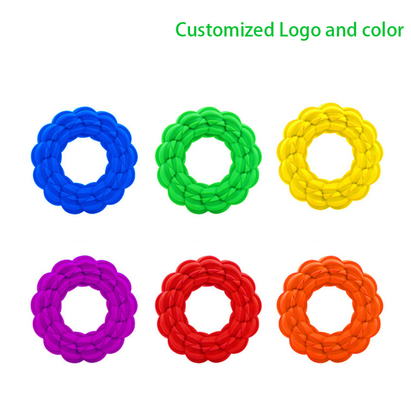 Interactive Durable Rubber Dog Ring Toy for Training