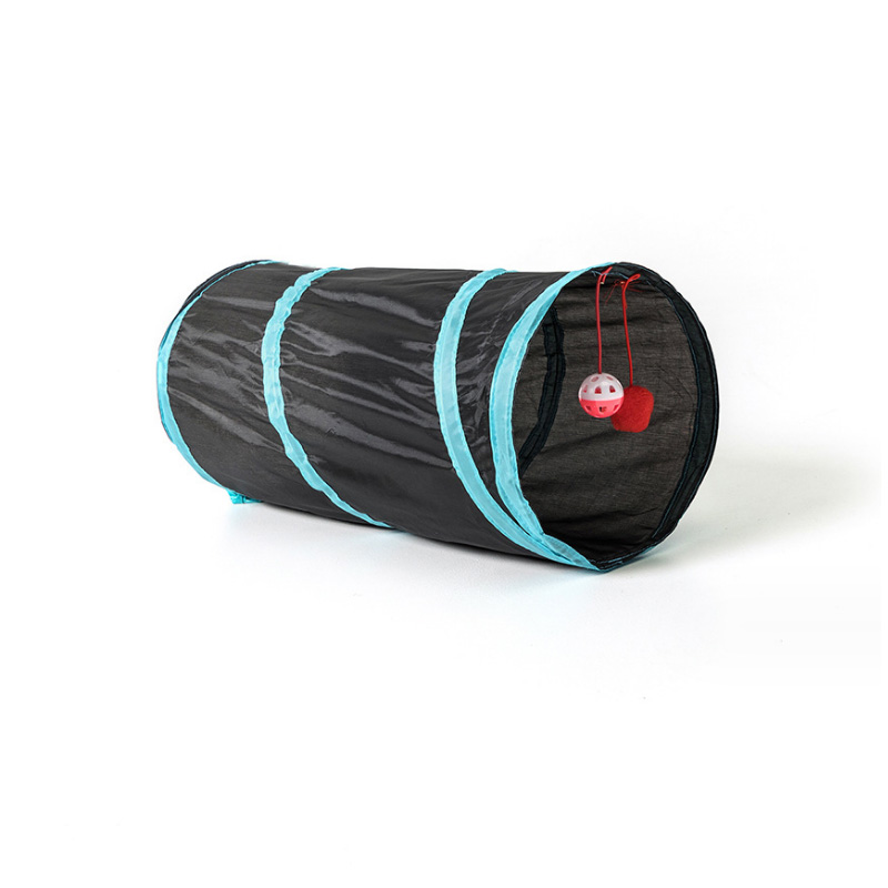 Foldable Rainbow Cat Tunnel Toy With Play Ball