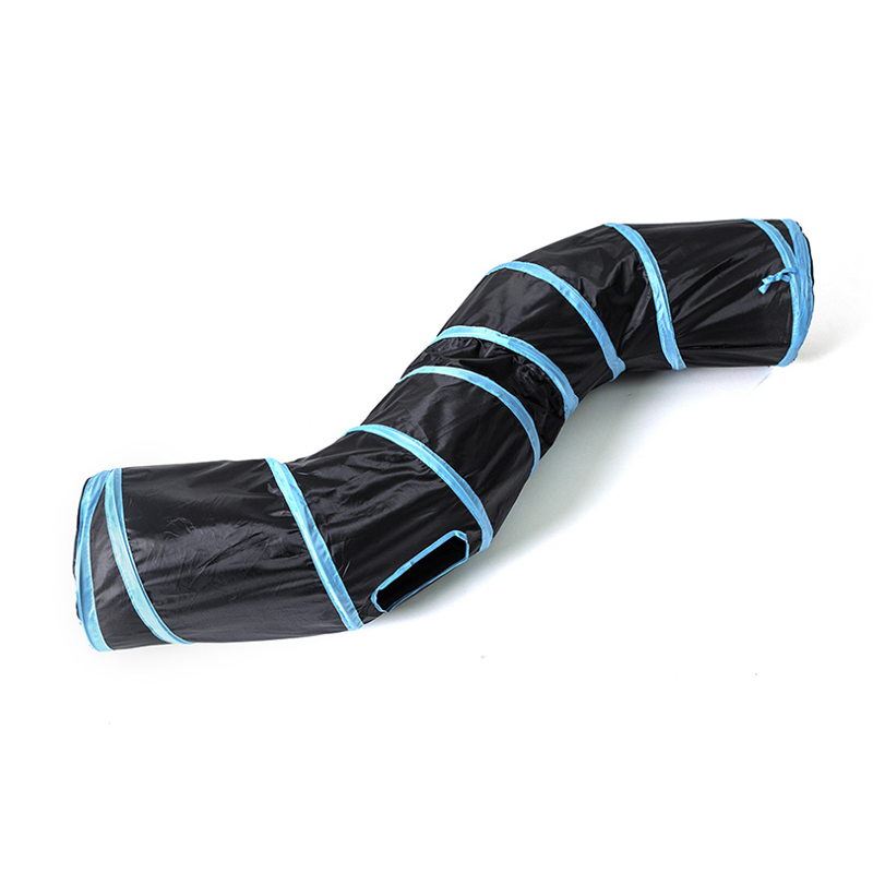 Foldable S-Shape Cat Tunnel Toy for Interactive Play