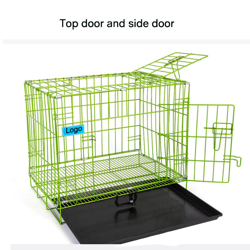 Customized Foldable Double Door Wire Dog Crate