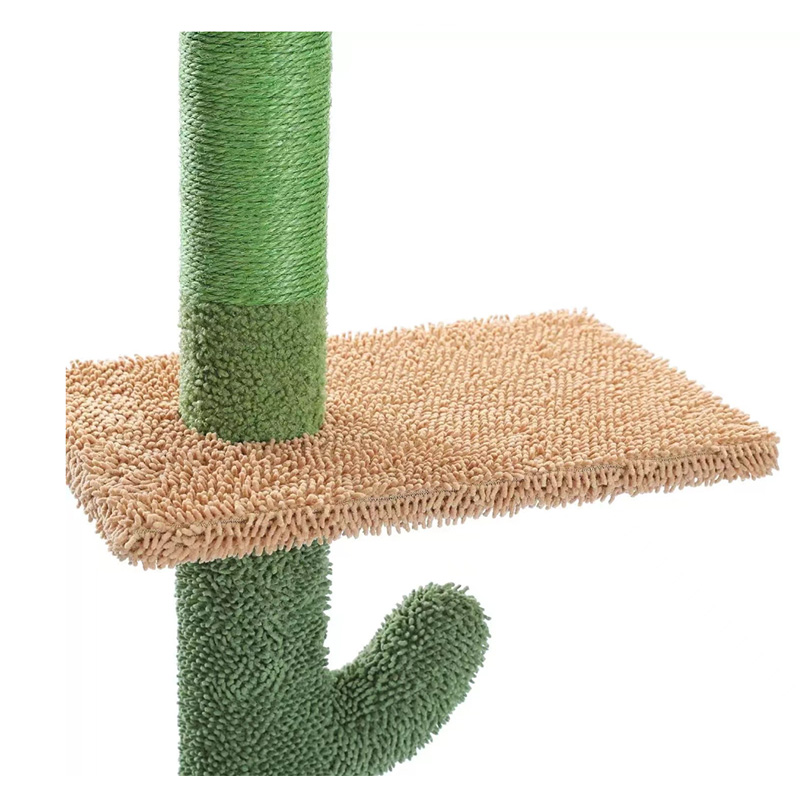 Customized Adjustable Height Cat Tree with Cactus Scratcher