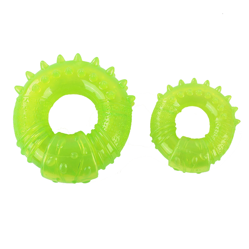 TPR Dog Donut Toy with Dispenser